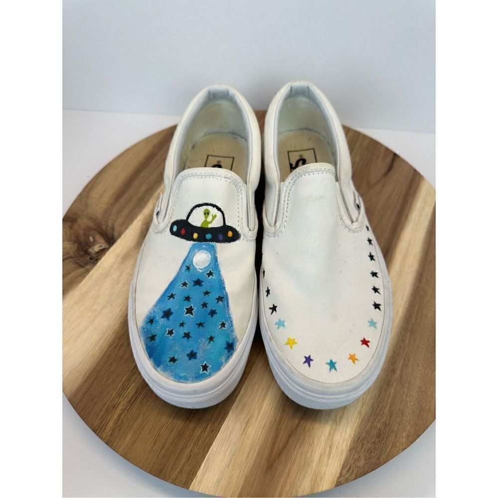 VANS Women’s 7 Slip On Shoes Sneaker ALIEN SPACESHIP